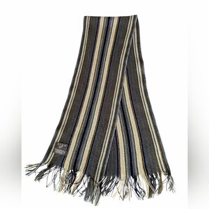 Echo Soft Striped Scarf Green, Gray, Yellow Super Soft!
